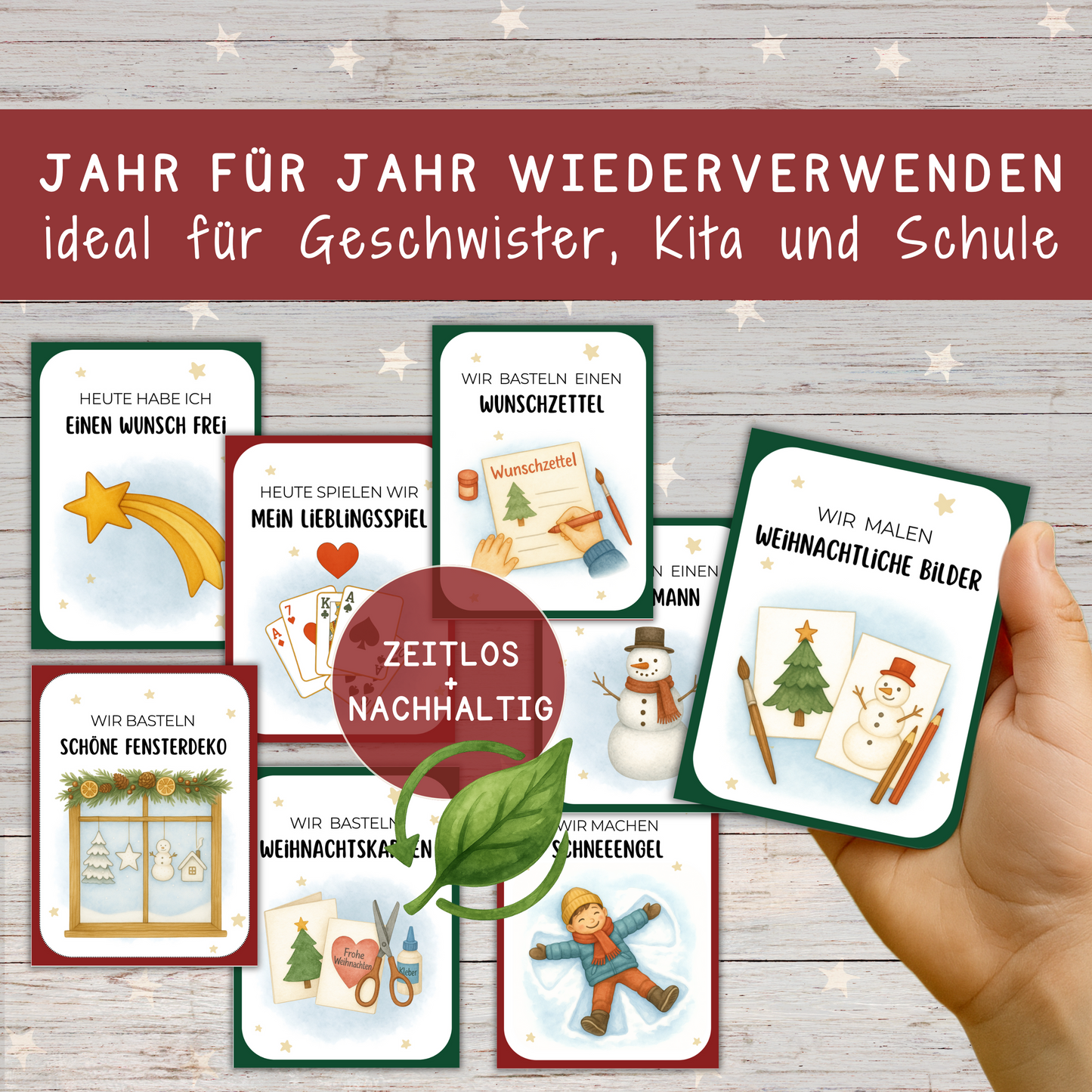đ Adventskalender âZeit statt Zeugâ | 100 Familienaktivitäten | Mitmach-Adventskalender zum Ausdrucken (PDF)