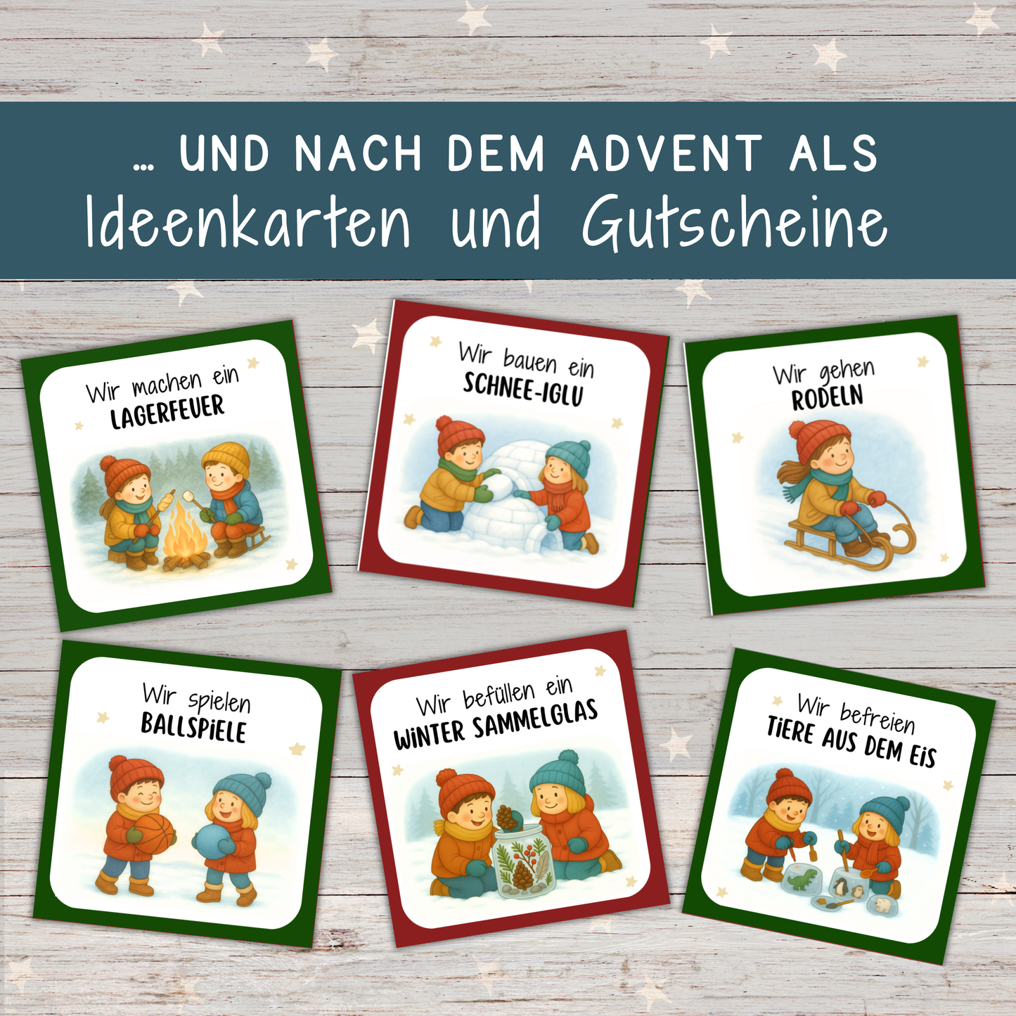 ❄️☃️ Mini-Adventskalender „Outdoor-Abenteuer“ | 48 Ideen für Kinder & Familien | Zeit statt Zeug | PDF zum Ausdrucken