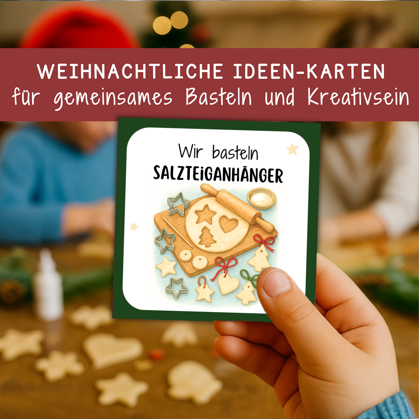 ⭐️✂️Mini-Adventskalender Basteln & Kreatives | 48 Bastelideen für Kinder | Weihnachtsaktivitäten PDF zum Ausdrucken