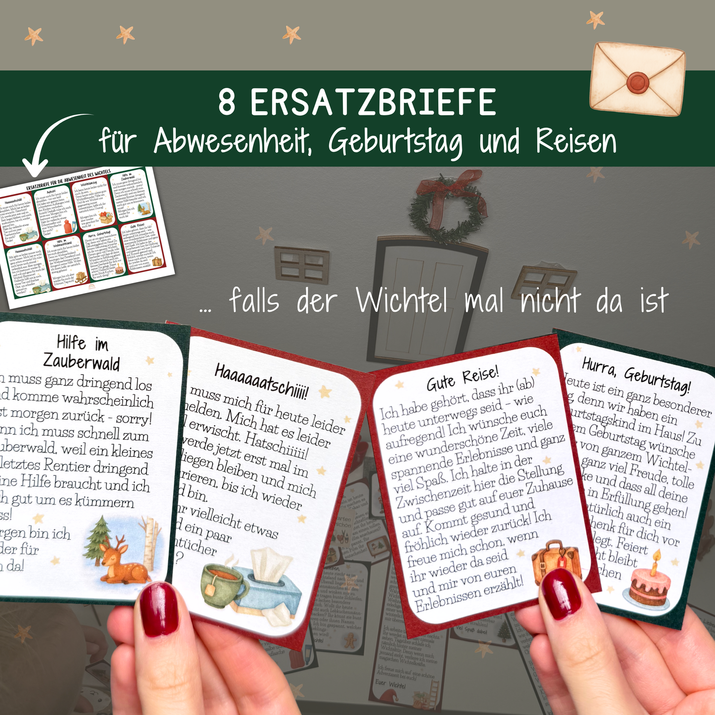 🎄 Wichtelzauber XXL – 76 liebevolle Wichtelbriefe für 64 Familien-Aktivitäten