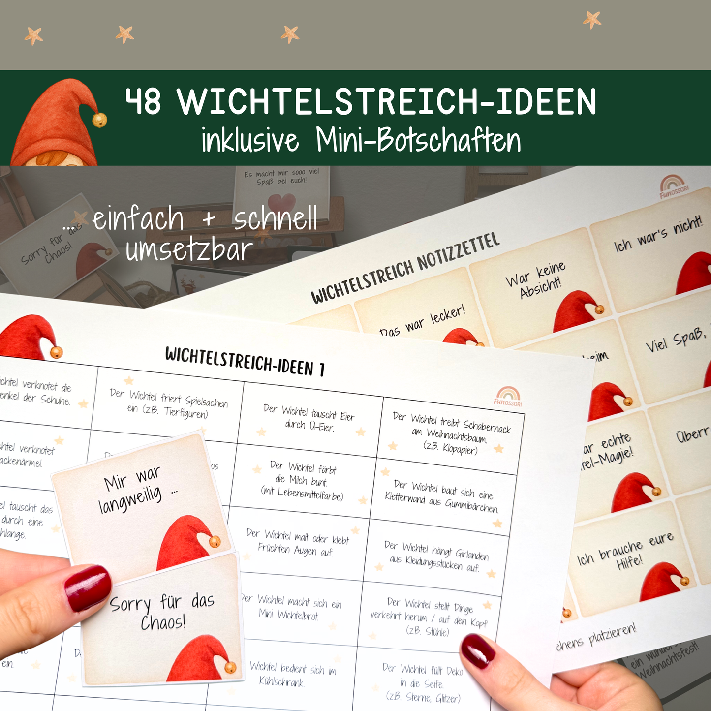 🎄 Wichtelzauber XXL – 76 liebevolle Wichtelbriefe für 64 Familien-Aktivitäten