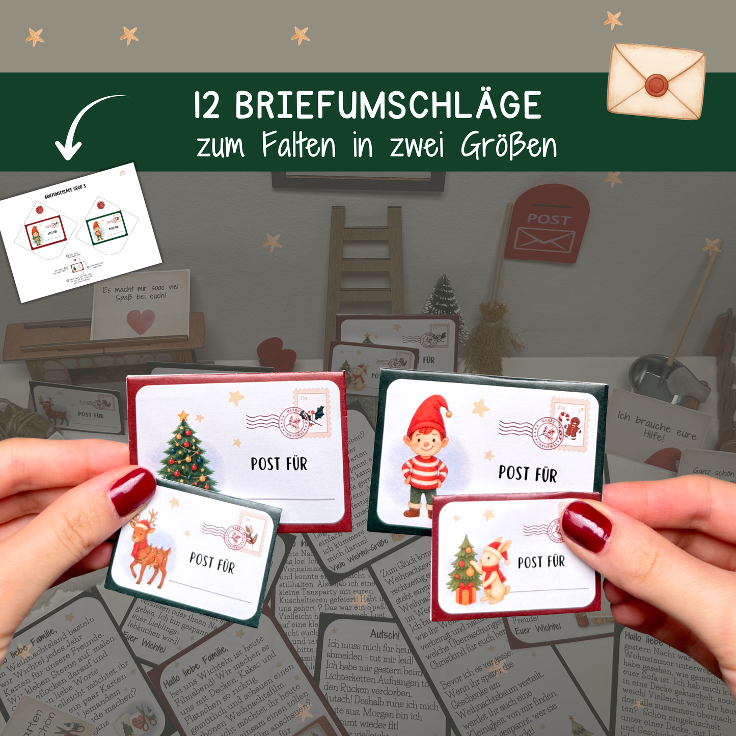 🎄 Wichtelzauber XXL – 76 liebevolle Wichtelbriefe für 64 Familien-Aktivitäten