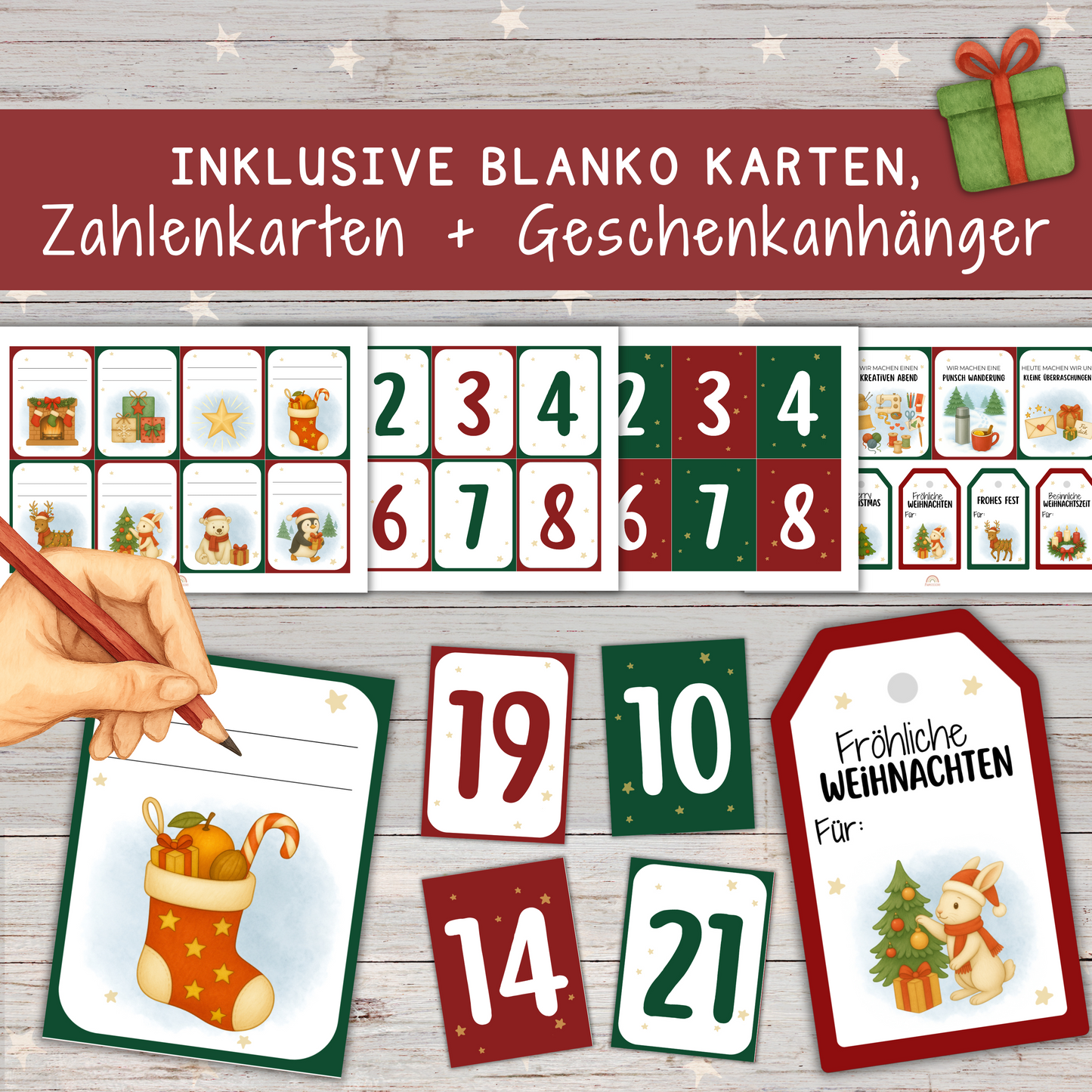 🎄 Adventskalender „Zeit statt Zeug“ | 100 Familienaktivitäten | Mitmach-Adventskalender zum Ausdrucken (PDF)