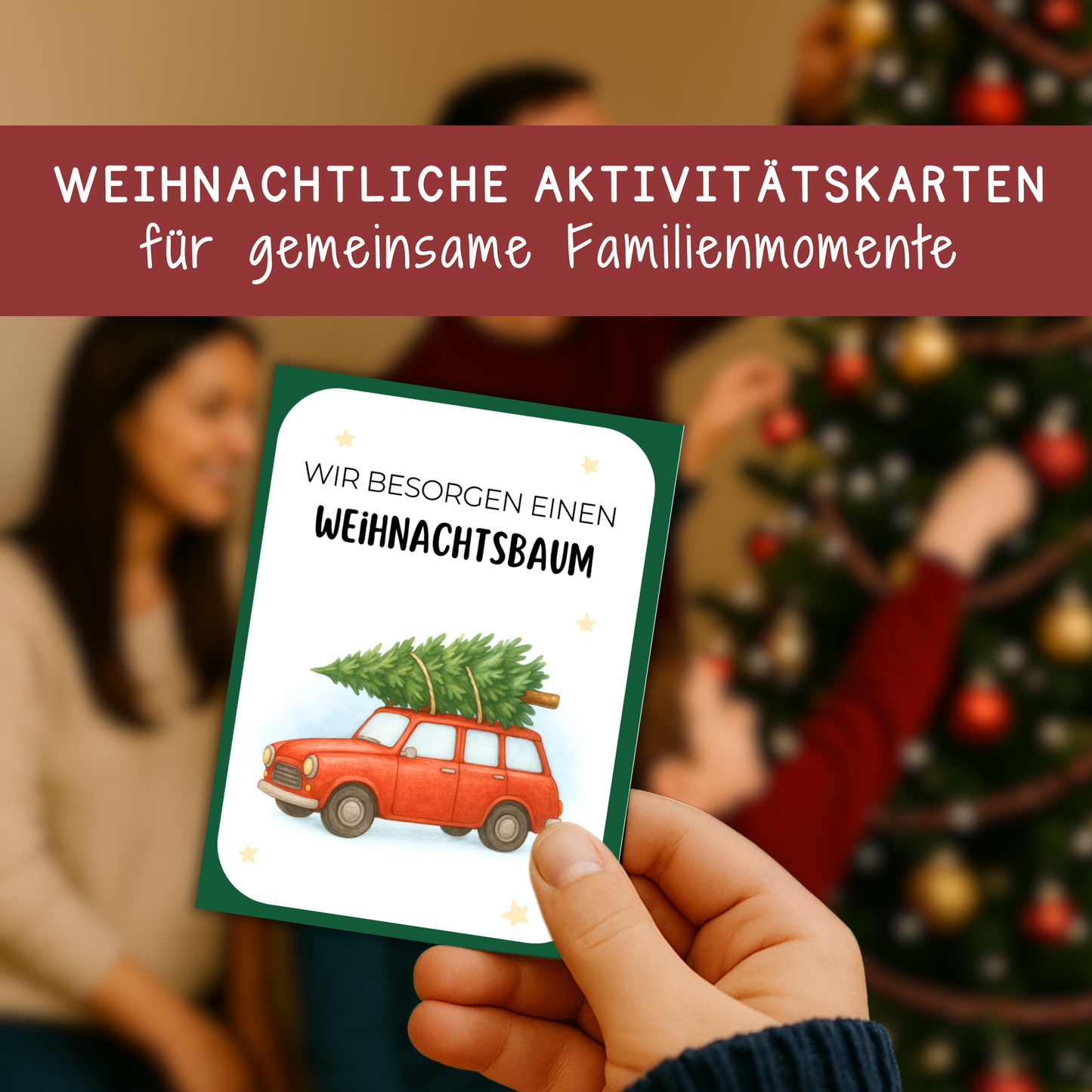 🎄 Adventskalender „Zeit statt Zeug“ | 100 Familienaktivitäten | Mitmach-Adventskalender zum Ausdrucken (PDF)